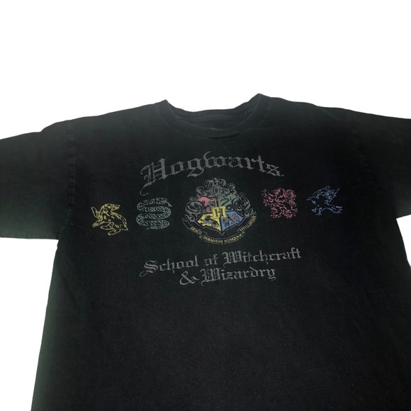 Harry Potter School of Witchcraft & Wizardry Unisex T-Shirt Hogwarts Black Tee - Picture 6 of 8